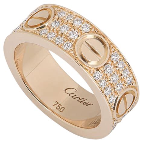 cartier love pave ring|cartier love ring price list.